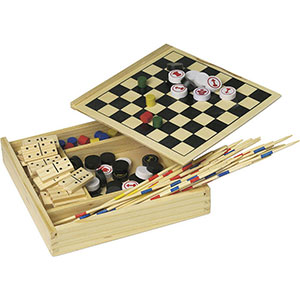 Regalo con Gioco 5 in 1 in legno CHERIE GV6163 - Marrone