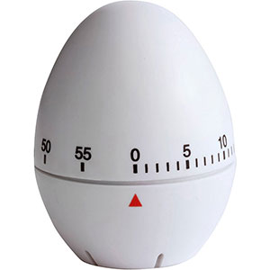 Timer uovo da cucina in plastica RONAN GV6214 - Bianco
