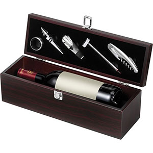 Confezione regalo vino con 5 accessori NIKITA GV6814 - Marrone