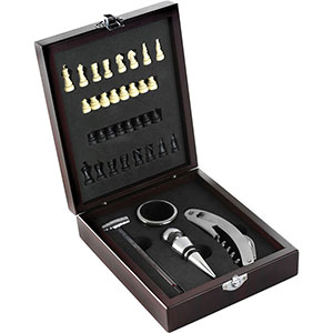 Set regalo vino con scacchi RENEE GV6832 - Marrone