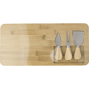 Tagliere per formaggi in bamboo con 3 utensili REGINA GV709536 - Marrone