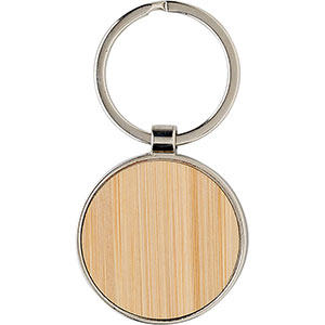 Portachiavi personalizzabile in bamboo e metallo TILLIE GV748578 - Bamboo