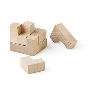 Puzzle Cubo in legno AMBER GV749996 - Marrone