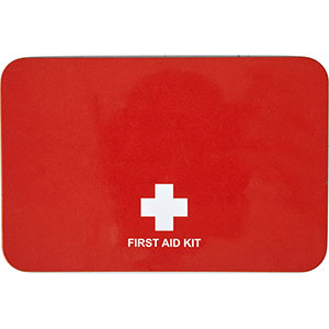 Kit Primo Soccorso 15 pezzi HASSIM GV7792 - Rosso