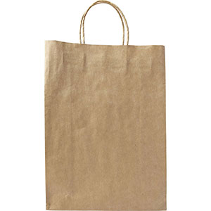 Shopper in carta grande cm 25,6x10,9x35,3 RUMAYA GV7842 - Marrone