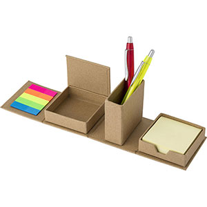 Set da scrivania multiuso in cubo di cartone VICKY GV7866 - Marrone