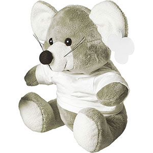 Peluche personalizzabile topolino LIA GV8091 - Grigio