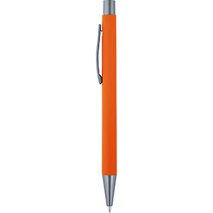 Penna in alluminio con finitura in gomma EMMETT GV8298 - Arancio
