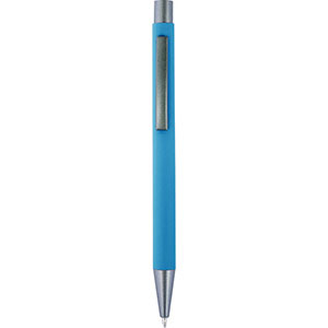 Penna in alluminio con finitura in gomma EMMETT GV8298 - Celeste