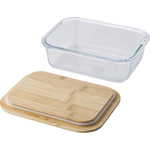 Lunch box in vetro e bamboo da 900 ml NICOLE GV839376 - Marrone