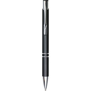 Penna personalizzata in alluminio gommato YVETTE GV8476 - Nero