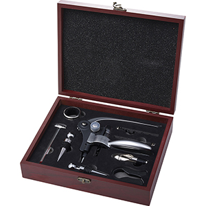 Set regalo vino 9 accessori EMIL GV8557 - Marrone