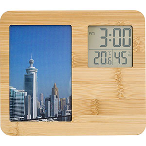 Stazione meteorologica in bamboo COLTON GV866586 - Marrone