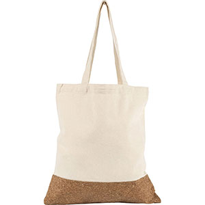 Shopping bag in cotone 250gr con base in sughero cm 36x34 DALIA GV8733 - Kaki