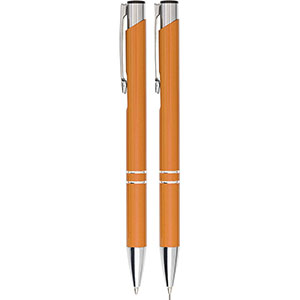 Penna personalizzata e matita in set regalo ZAHIR GV9032 - Arancio