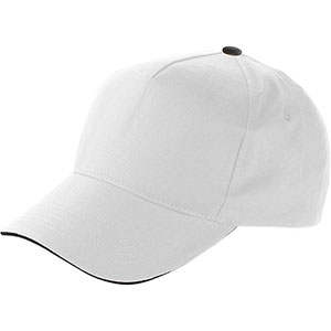 Cappellino personalizzato 5 pannelli in cotone BEAU GV9114 - Bianco