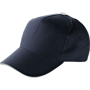 Cappellino personalizzato 5 pannelli in cotone BEAU GV9114 - Blu