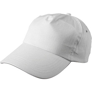 Cappellino baseball 5 pannelli in cotone LISA GV9128 - Bianco