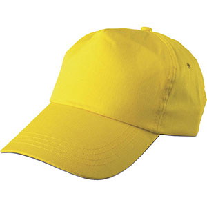 Cappellino baseball 5 pannelli in cotone LISA GV9128 - Giallo