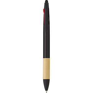 Penna 3 colori personalizzata MALACHI GV966208 - Nero