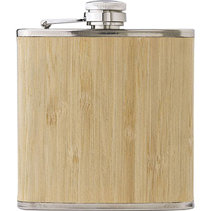 Fiaschetta in acciaio inox e bamboo 175 ml HAYDEN GV966233 - Marrone