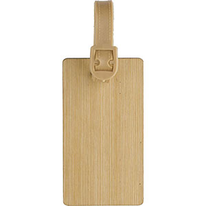 Etichette bagaglio personalizzata in bamboo SHAWN GV966269 - Marrone