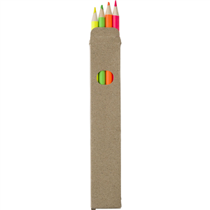 Set matite evidenziatori in legno KADEN GV976590 - Marrone