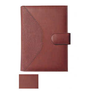 Agenda personalizzata giornaliera a portafoglio interno mobile, copertina in similpelle cm 15x21 S/D separati ALCAMO H15200 - Marrone