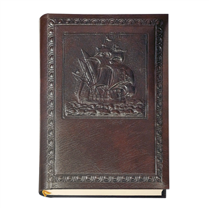 Agenda personalizzata giornaliera interno mobile, copertina stile fiorentino cm 15x21 S/D separati VELIERO H22760 - Marrone