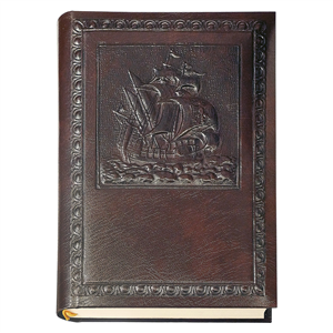 Agenda personalizzata giornaliera interno mobile, copertina stile fiorentino cm 17x24 S/D separati VELIERO H35760 - Marrone