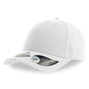 Cappello baseball personalizzabile in poliestere riciclato 6 pannelli Atlantis JOSHUA JOSC - Bianco