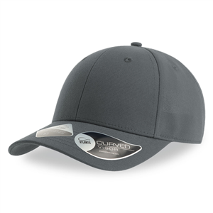 Cappello baseball personalizzabile in poliestere riciclato 6 pannelli Atlantis JOSHUA JOSC - Grigio Scuro