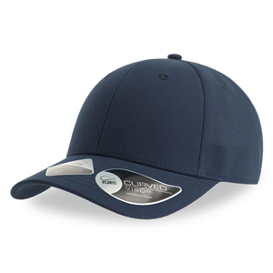 Cappello baseball personalizzabile in poliestere riciclato 6 pannelli Atlantis JOSHUA JOSC - Blu navy