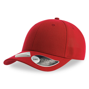 Cappello baseball personalizzabile in poliestere riciclato 6 pannelli Atlantis JOSHUA JOSC - Rosso