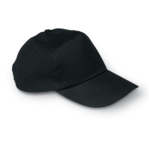 Cappellino personalizzato in cotone 5 pannelli GLOP CAP KC1447 - Nero