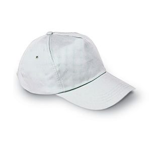 Cappellino personalizzato in cotone 5 pannelli GLOP CAP KC1447 - Bianco