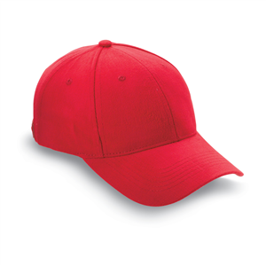 Cappellino personalizzato in cotone 6 pannelli NATUPRO KC1464 - Rosso