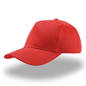 Cappellino personalizzabile da bambini in cotone 5 pannelli Atlantis KID START FIVE KDSF - Rosso