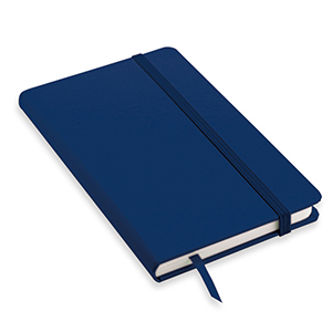 Quaderno promozionale con elastico e copertina rigida in formato A5 NOTY-M L13023 - Blu Navy