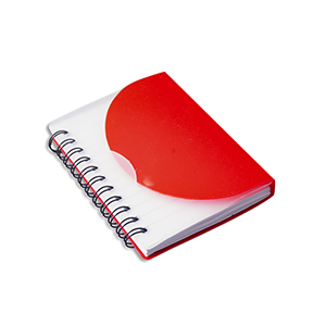Quaderno a spirale con copertina in traslucida WILLIE L16030 - Rosso