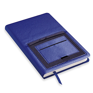 Quaderno personalizzato con copertina in similpalle con tasche in formato A5 DANTE L19035 - Blu Royal