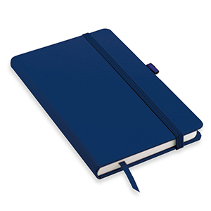 Quaderno personalizzato con copertina soft con elastico e portapenna in formato A5 NOTYPEN-M L19036 - Blu Navy