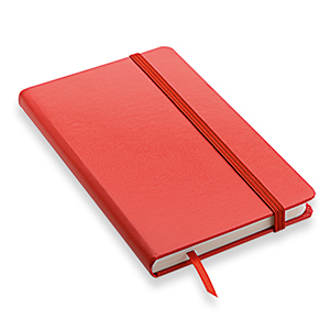 Quaderno personalizzato con copertina soft touch con elastico in formato A6 NOTYSOFT-S L20039 - Rosso