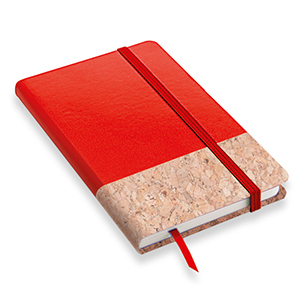 Quaderno personalizzato con copertina in sughero in formato A5 NOTY-GREEN L20043 - Rosso