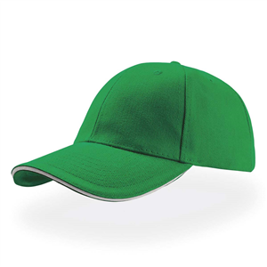 Cappellino personalizzato in cotone Atlantis LIBERTY SANDWICH LISA - Verde - Bianco