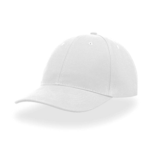 Cappello da baseball personalizzabile in cotone 6 pannelli Atlantis LIBERTY SIX LIST - Bianco