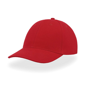 Cappello da baseball personalizzabile in cotone 6 pannelli Atlantis LIBERTY SIX LIST - Rosso