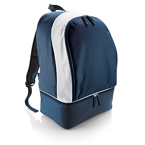 Borsone zaino con scarpiera Legby Funfit COLUMBIA M11573 - Blu Navy - Bianco