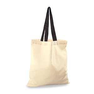 Shopper personalizzabile in cotone 135gr cm 38x42 Legby S'Bags TATAKI M18049 - Naturale - Nero