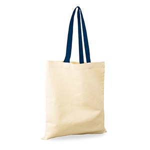 Shopper personalizzata in cotone 220gr cm 38x42 Legby S'Bags NIGIRI M18051 - Naturale - Blu Navy